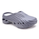 Men’s Lightweight EVA Foam Clogs in Wave Design & Grey Color | Breathable Slip-On with Ventilation | Cushioned Casual Shoes for Beach, Home & Daily Wear