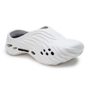 Men’s Lightweight EVA Foam Clogs in Wave Design & White Color | Breathable Slip-On with Ventilation | Cushioned Casual Shoes for Beach, Home & Daily Wear