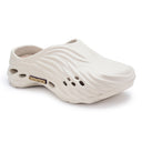 Men’s Lightweight EVA Foam Clogs in Wave Design & Light Beige Color | Breathable Slip-On with Ventilation | Cushioned Casual Shoes for Beach, Home & Daily Wear