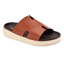 Cloud Rush Icon H Sandals For Men in Dark Tan Color | Cushioned Comfort & Stylish Everyday Sandals