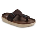Greentech Brown Cloud Rush Duo Loop Sandals for Men | Premium Comfortable Double Strap Toe Loop Chappal for Men with Adjustable Buckles | Soft Cushioned Footbed & Cushioned Insole | Casual Daily Wear, Walking & Outdoor Sandals for Men