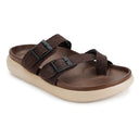 Greentech Brown Cloud Rush T-Strap Sandals for Men | Premium Comfortable Toe Post Chappal for Men with Adjustable Buckle| Lightweight, Flexible & Anti-Slip Sole | Water Resistant | Casual Daily Wear, Walking & Outdoor Sandals for Men
