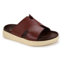Cloud Rush Icon H Sandals For Men in Dark Tan Color | Cushioned Comfort & Stylish Everyday Sandals