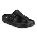 Greentech Black Cloud Rush Duo Loop Sandals for Men | Premium Comfortable Double Strap Toe Loop Chappal for Men with Adjustable Buckles | Soft Cushioned Footbed & Cushioned Insole | Water Resistant | Casual Daily Wear, Walking & Outdoor Sandals for Men