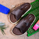 Cloud Rush Glide Broad Strap Sandals For Men - Dark Brown Color | Comfortable Everyday Footwear