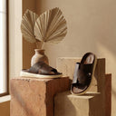 Cloud Rush Icon H Sandals For Men in Dark Brown Color | Cushioned Comfort & Stylish Everyday Sandals