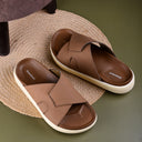 Cloud Rush Glide Broad Strap Sandals For Men - Beige Color | Comfortable Everyday Footwear