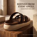 Greentech Brown Cloud Rush T-Strap Sandals for Men | Premium Comfortable Toe Post Chappal for Men with Adjustable Buckle| Lightweight, Flexible & Anti-Slip Sole | Water Resistant | Casual Daily Wear, Walking & Outdoor Sandals for Men