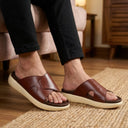 Cloud Rush Glide Broad Strap Sandals For Men in Dark Tan Color | Comfortable Everyday Footwear