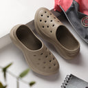 Greentech Breeze Clogs for Women – Lightweight EVA Foam Slip-On Shoes | Dark Beige