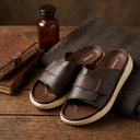 Cloud Rush Velcro Strap Sandals For Men - Brown Color | Lightweight & Adjustable Daily Wear