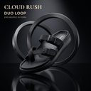 Greentech Black Cloud Rush T-Strap Sandals for Men | Premium Comfortable Toe Post Chappal for Men with Adjustable Buckle |Lightweight, Flexible & Anti-Slip Sole | Water Resistant | Casual Daily Wear, Walking & Outdoor Sandals for Men