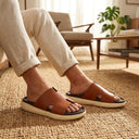 Cloud Rush Icon H Sandals For Men in Dark Tan Color | Cushioned Comfort & Stylish Everyday Sandals