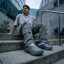 Men’s Lightweight EVA Foam Clogs in Wave Design & Grey Color | Breathable Slip-On with Ventilation | Cushioned Casual Shoes for Beach, Home & Daily Wear