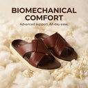 Cloud Rush Weave Cross Strap Sandals For Men in Dark Tan Color | Stylish, Lightweight & Durable