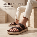 Greentech Brown Cloud Rush T-Strap Sandals for Men | Premium Comfortable Toe Post Chappal for Men with Adjustable Buckle| Lightweight, Flexible & Anti-Slip Sole | Water Resistant | Casual Daily Wear, Walking & Outdoor Sandals for Men