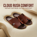 Cloud Rush Icon H Sandals For Men in Dark Tan Color | Cushioned Comfort & Stylish Everyday Sandals