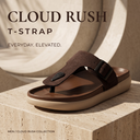 Greentech Brown Cloud Rush Duo Loop Sandals for Men | Premium Comfortable Double Strap Toe Loop Chappal for Men with Adjustable Buckles | Soft Cushioned Footbed & Cushioned Insole | Casual Daily Wear, Walking & Outdoor Sandals for Men