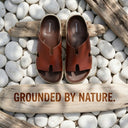 Cloud Rush Icon H Sandals For Men in Dark Tan Color | Cushioned Comfort & Stylish Everyday Sandals