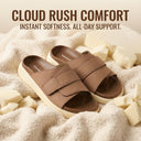 Cloud Rush Velcro Strap Sandals For Men - Beige Color | Lightweight & Adjustable Daily Wear