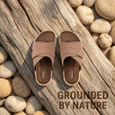 Cloud Rush Velcro Strap Sandals For Men - Beige Color | Lightweight & Adjustable Daily Wear