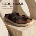 Greentech Brown Cloud Rush T-Strap Sandals for Men | Premium Comfortable Toe Post Chappal for Men with Adjustable Buckle| Lightweight, Flexible & Anti-Slip Sole | Water Resistant | Casual Daily Wear, Walking & Outdoor Sandals for Men
