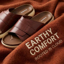 Cloud Rush Velcro Strap Sandals For Men - Tan Color | Lightweight & Adjustable Daily Wear