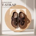 Greentech Brown Cloud Rush Duo Loop Sandals for Men | Premium Comfortable Double Strap Toe Loop Chappal for Men with Adjustable Buckles | Soft Cushioned Footbed & Cushioned Insole | Casual Daily Wear, Walking & Outdoor Sandals for Men