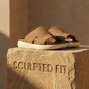 Cloud Rush Icon H Sandals For Men in Beige Color | Cushioned Comfort & Stylish Everyday Sandals