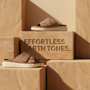 Cloud Rush Velcro Strap Sandals For Men - Beige Color | Lightweight & Adjustable Daily Wear