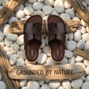 Cloud Rush Icon H Sandals For Men in Dark Brown Color | Cushioned Comfort & Stylish Everyday Sandals