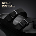 Greentech Black Cloud Rush T-Strap Sandals for Men | Premium Comfortable Toe Post Chappal for Men with Adjustable Buckle |Lightweight, Flexible & Anti-Slip Sole | Water Resistant | Casual Daily Wear, Walking & Outdoor Sandals for Men