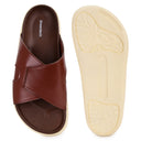 Cloud Rush Glide Broad Strap Sandals For Men in Dark Tan Color | Comfortable Everyday Footwear