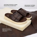 Cloud Rush Velcro Strap Sandals For Men - Brown Color | Lightweight & Adjustable Daily Wear