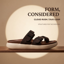 Greentech Brown Cloud Rush T-Strap Sandals for Men | Premium Comfortable Toe Post Chappal for Men with Adjustable Buckle| Lightweight, Flexible & Anti-Slip Sole | Water Resistant | Casual Daily Wear, Walking & Outdoor Sandals for Men