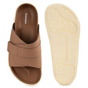 Cloud Rush Velcro Strap Sandals For Men - Beige Color | Lightweight & Adjustable Daily Wear