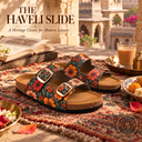 Greentech Phoolkari Cork Sandals for Women Forest Bloom