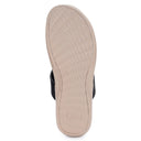 Black T-Strap Memory Foam Flats For Women