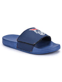Blue Casual Velcro Warrior Flip Flops Sliders For Men