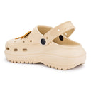 Beige Casual Charms Clogs For Women - Greentech
