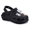 Black Casual Charms Clogs For Women - Greentech