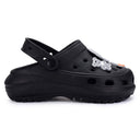 Black Casual Charms Clogs For Women - Greentech