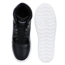 Black Casual High Ankle Patent Sneakers For Men - Greentech