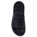 Black Casual High Ankle Platform Flip Flops Slippers For Women - Greentech