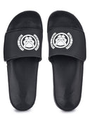 Black Casual Velcro Black Panther Flip Flops Sliders For Men - Greentech