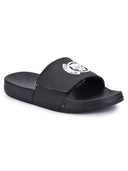 Black Casual Velcro Black Panther Flip Flops Sliders For Men - Greentech