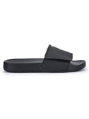 Black Casual Velcro Warrior Flip Flops Sliders For Men - Greentech
