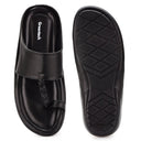 Black Classic Kolhapuri Slipper Slip On Sandals For Men - Greentech