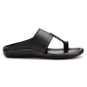 Black Classic Kolhapuri Slipper Slip On Sandals For Men - Greentech