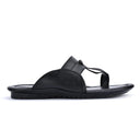 Black Kolhapuri Slippers Slip On Sandals For Men - Greentech